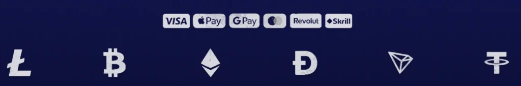 Bananzia Casino betaalmethoden met Visa, Apple Pay, Google Pay, Revolut, Skrill en crypto coins overzicht